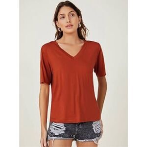 New Zenana V-neck Orange T-shirt tee T size XL